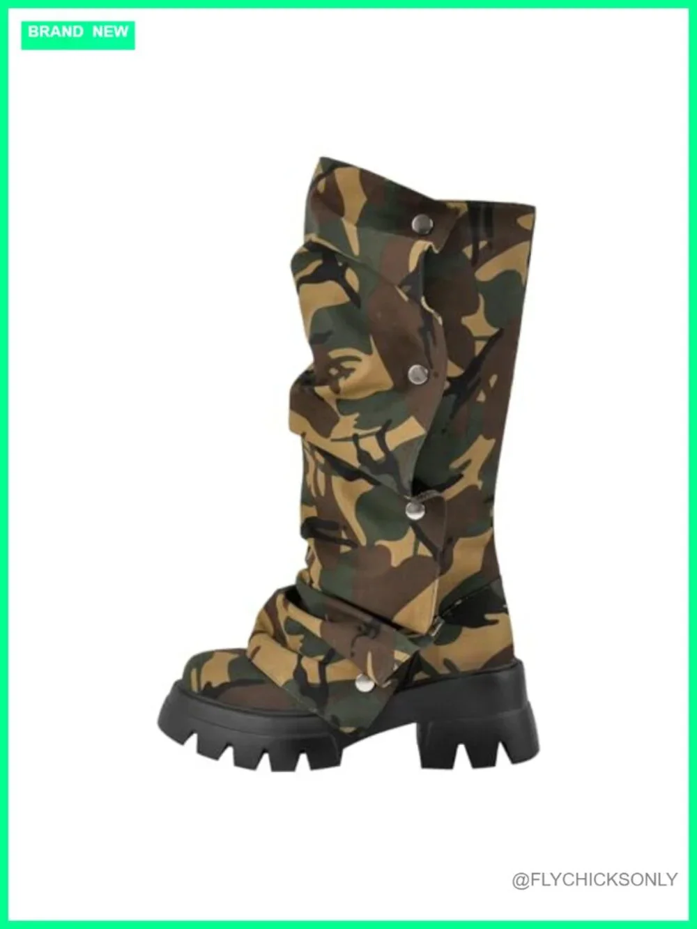 Women's Platform Slouchy Fold Over Mid Calf Boots Block Heel Round Toe Pull On